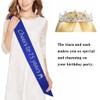 Happy 75th Birthday Tiara and Sash Gifts Crystal Rhinestone Princess