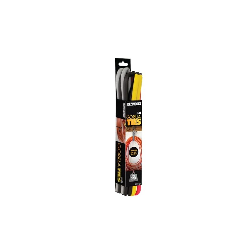 Gorilla Ties 31" Reusable Ties, Holds 200lbs, Set of 8