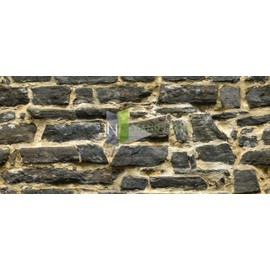 Black Rock/HD Stone Aquarium Background 18" x 48" / 55 FGallon/Rocky Fish Tank Background