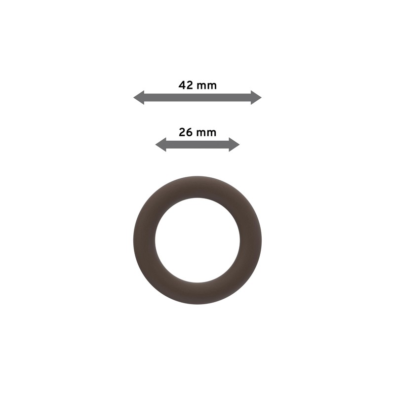 Interdeco Curtain Pole Rings with Pleat Hooks/Curtain Rings in Walnut