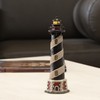 Hosley 8 Inch Tall Tabletop Resin Lighthouse Blinking Tower Light
