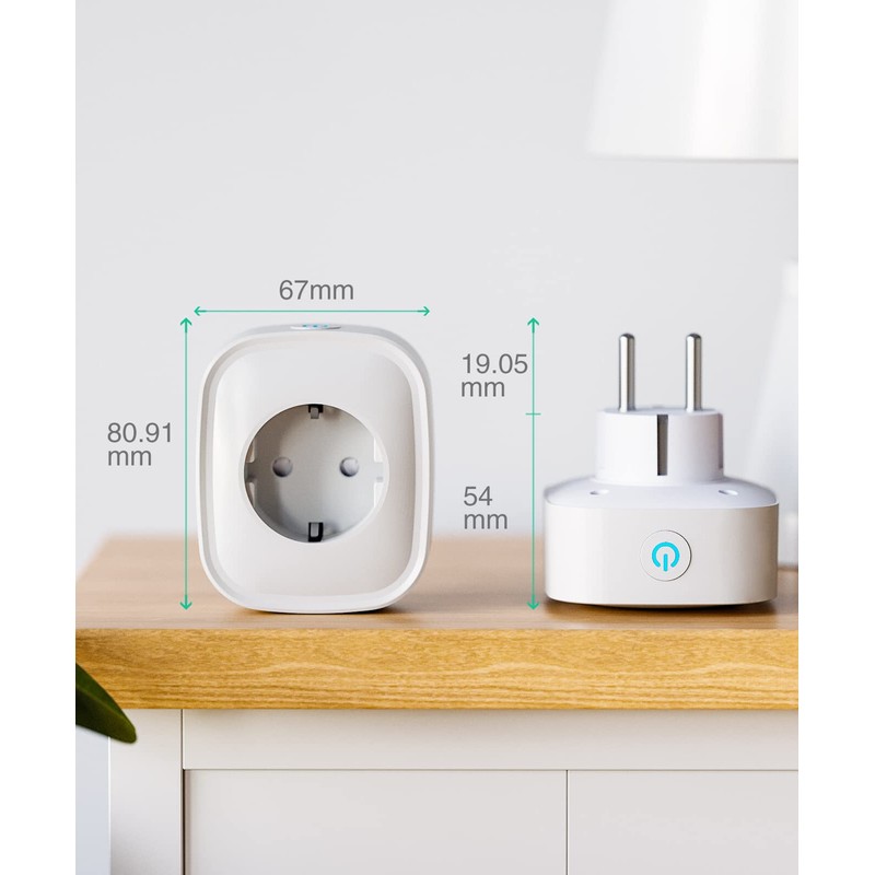 GHome Smart WiFi Socket 16A, Alexa Socket 2 Packs, Smart