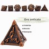 SIQUK 7 Pezzi Dadi Metallo D&D Dadi Poliedrici D20 D12