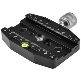 NOTRICKT QRC-20 90mm Quick Release Clamp with Aluminum Alloy Material for Tripod Head, Ball Head, Video Head and Compatible with Arca-Swiss Plate