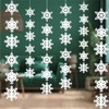 6PCS No-DIY Paper Strings Snowflake Hanging Decorations Birthday Party Supplies,Snowflak