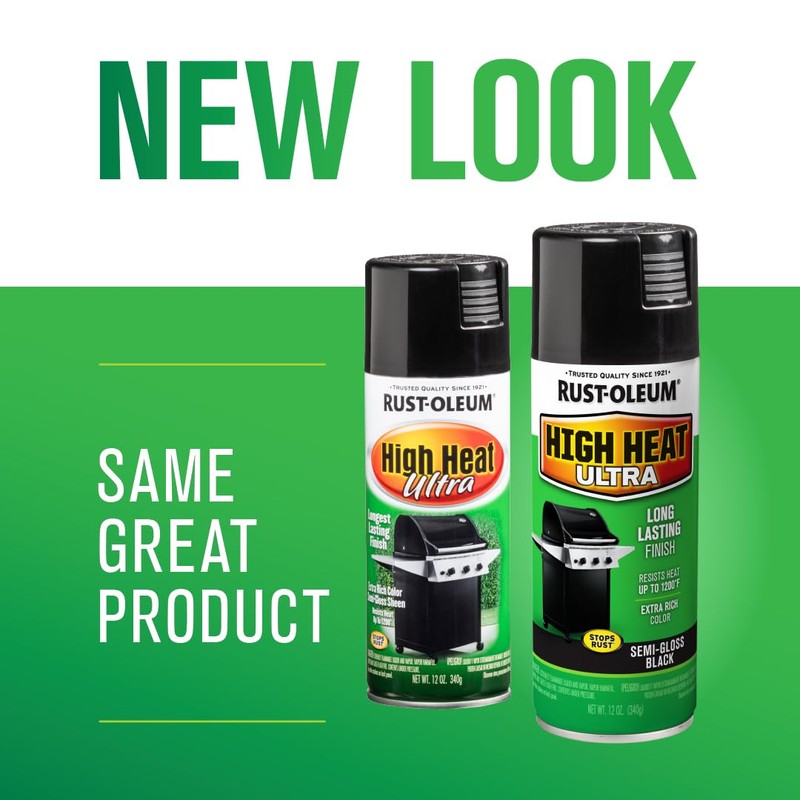 Rust-Oleum 241169 High Heat Ultra Spray Paint, 12 oz, Black
