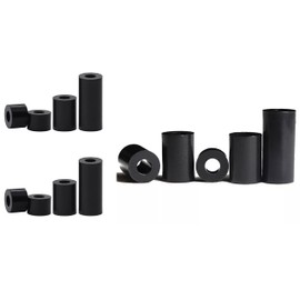 Black Nylon Spacers Plastic Standoff Washers (Pack of 10) (M8 / 8mm, 25mm)