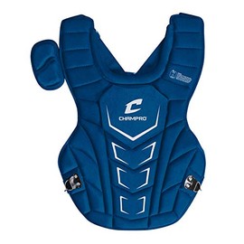 CHAMPRO Optimus MVP Plus Chest Protector for Commotio Cordis with Removable Shoulder Cap, 15" Length, CPN22RY, Royal Body