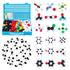 EXBEPE Chemistry Molecular Model Kit 452pc with C60,Educational Science Set Learning Chemistry Atoms,Bonds and Structures Teaching Aids School Supplies