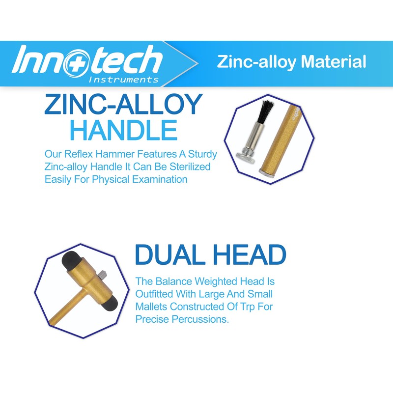 Innotech Buck Neurological Reflex Hammer with Brush and Needle for