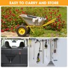 Daxguard 42 HRC Steel Gardening Leaf Rake, 24 Tines 23.2"