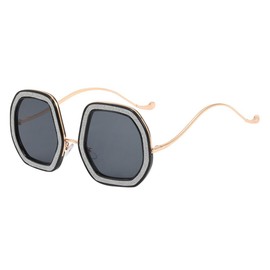 BESPORTBLE Vintage Sunes for Women Oversized Sunglasses Accents Beach Party