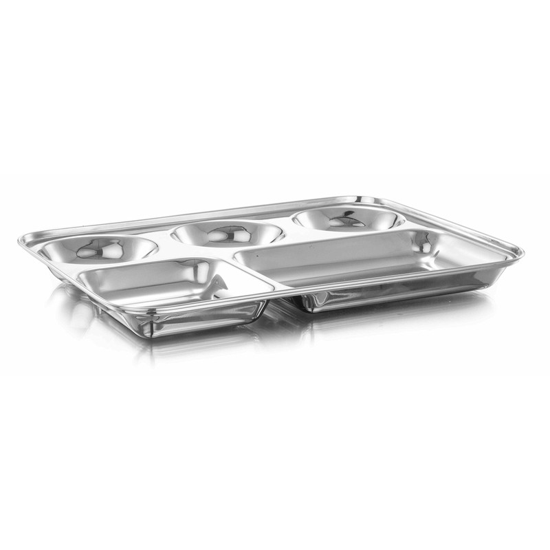 Expresso 5 in1 Stainless Steel Round Extra Deep Compartment Divided
