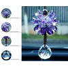SHSEMO Car Interior Mirror Crystal Jewelry Colorful Crystal Charms Transparent