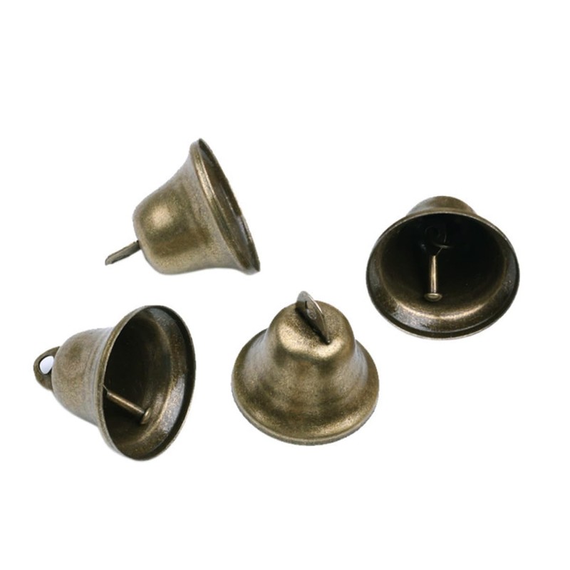 BIUDECO DIY Craft Bronze Bells 20pcs Set Small Bells for