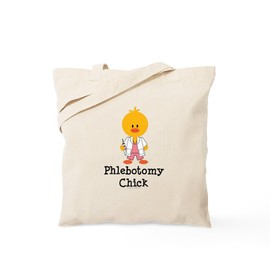 CafePress Phlebotomy Chick Tote Bag Reusable Natural Beige Canvas Shopping Bag