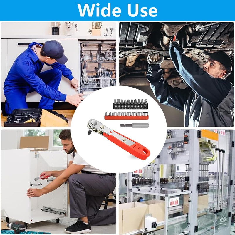 1 Pcs Right Angle Screwdriver, Ratchet Screwdriver, Mini Ratchet Set,