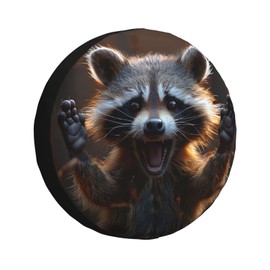 Funny Raccoon Spare Tire Cover Raccoon Wheel Protector for Truck SUV Trailer Camping RV Universal Tire Covers 17 Inch