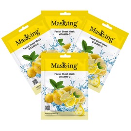 Masking Beauty Facial Sheet Mask Vitamin- C, 20ml Each (Pack of 4)