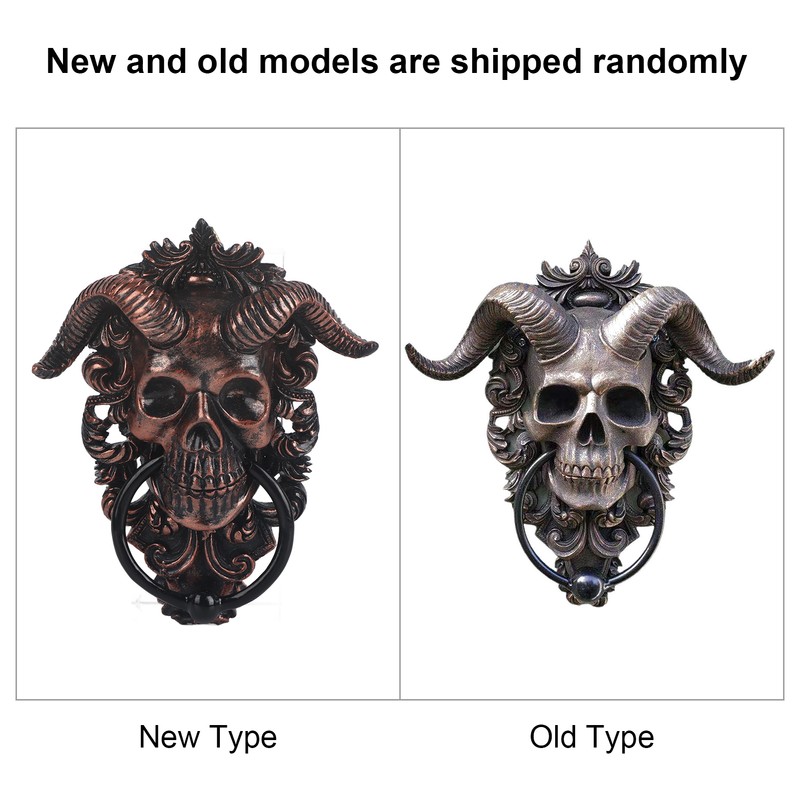 Horned God Skeleton Hanging Door Knocker Wall Hanging Plaque for