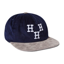HUF Hat Trick Snapback Hat, Navy, O/S