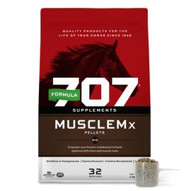 Formula 707 MuscleMx Equine Supplement, 3lb Bag – Conditioning Support and Muscle Builder for Horses with Lysine, Gamma Oryzanol, Creatine & OKG