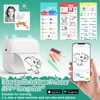 yerfkan Mini Smartphone Printer with 13 Rolls Printing Paper Mini