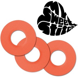 MySweetStitch - 10 x Freestyle Libre 1 & 2 Pflaster Rund, Außen Ø 65mm, Innen Ø 28mm, wasserfest, atmungsaktiv, hautfreundlich, Made in Germany, Coral