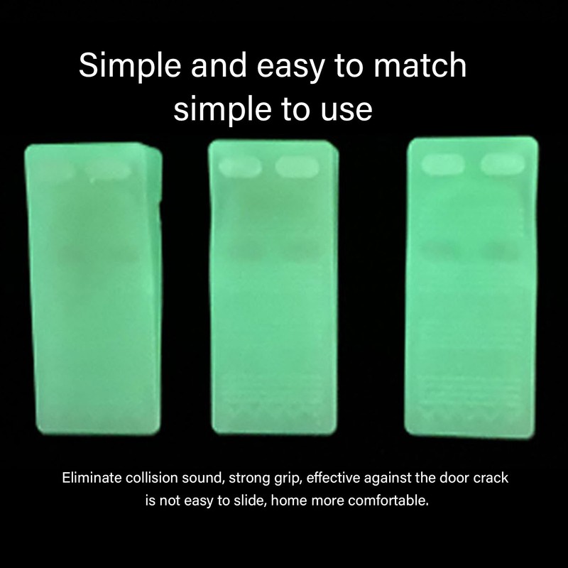 6Pcs Door Stoppers Rubber Wedge Stops Windproof Crashproof Fluorescent for