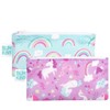 Bumkins Small Snack Bag for Girls Unicorns, 2pcs