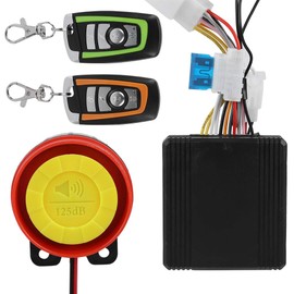 Zopsc de Alarma de Seguridad Universal antirrobo para Motocicletas Impermeable con bocina y 2 Controladores remotos para el Arranque del Motor 125dB Advertencia de Luces ruidosas y