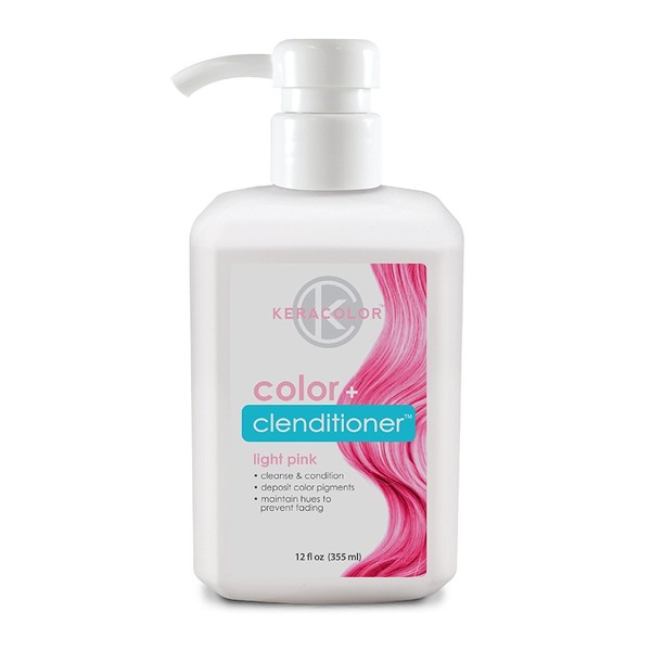 Keracolor Clenditioner LIGHT PINK Hair Dye - Semi Permanent Hair Color Depositing Conditioner, Cruelty-free, 12 Fl. Oz.