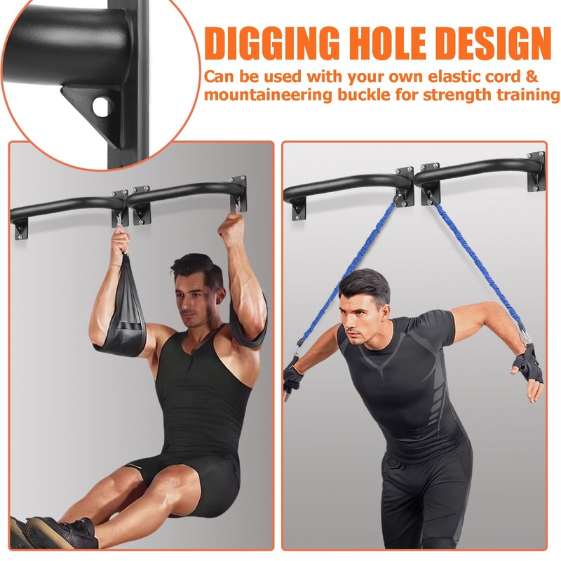 TOBWOLF 2PCS Wall Mount Doorway Pull Up Bar, Heavy Duty