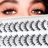 10 Pairs of 3D False Eyelashes, Natural False Eyelash Extensions