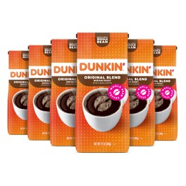Dunkin' Original Blend Medium Roast Whole Bean Coffee, 12 Ounces (Pack of 6)