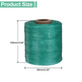 sourcing map 150D 0.8mm Flat Waxed Thread 1061 Yards Polyester Leather Sewing Waxed String Hand Stitching Waxed Cord for Leather Stitching Sewing Bookbinding DIY Craft Emerald Green