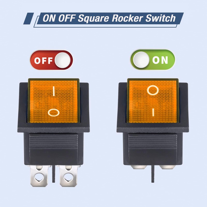 VEXUNGA Toggle Switch Rocker Switch 16A 250VAC 20A 125VAC 4-Pin