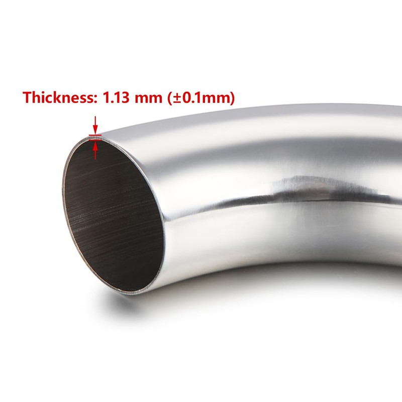LCGP 1.5 Inch 304 Stainless Steel Exhaust Pipe Elbow 90°