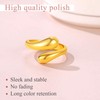 FindChic Waterdrop Statement Rings for Women 18K Gold Plated Adjustable