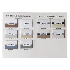 WEFFORT Motorized Cellular Shade, Fabric Sample of Blackout & Light Filtering,Multi-Color