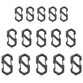 15Pcs 3Size Double Opening Lobster Clasps Necklace Shortener Clasp Stainless Steel Necklace Clasp S Lock Bracelet Connectors Jewelry Clasps and Closures Necklace Clips for DIY Jewelry Making(Black)