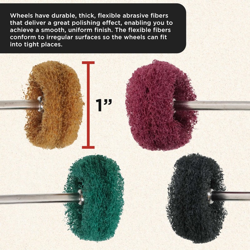 Dura-Gold 40-Piece 1" Abrasive Conditioning Polishing Buffing Wheel Set -