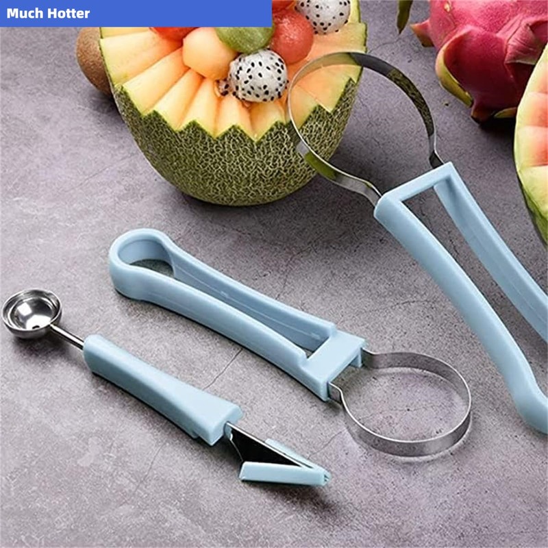 4 In 1 Stainless Steel Fruit Carving Tools Set, Melon