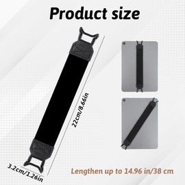 Yuomeaz Tablet Hand Strap, 8.6-15in Universal Adjustable Tablet Strap, Versatile Tablets Hand Holder Fastening Handle Grip Suitable for All 7-8" Tablets (Black)