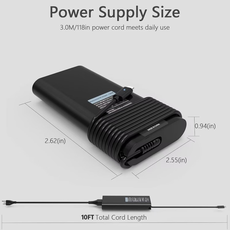 130W 100W USB C Fast Charger Compatible with Dell Pro