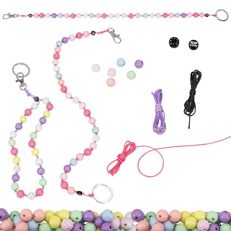 Depesche TOPModel 13161 DIY Key Ring Set, Beads in 8