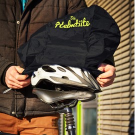 Helmtüte - Waterproof helmet bag with anti-theft protection; bicycle helmet easy to store on the bike, helmet protection and saddle protector in one - can also be used as a shopping bag.