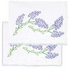 Jack Dempsey Lilacs Embroider Pillowcase, Standard, White