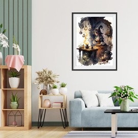 TOSTOG Diamond Painting Kits for Adults,Witch 5D DIY Diamond Art Kit Full Drill Diamond Crystal Rhinestone Arts and Crafts Picture for Home Wall Decor 30x40cm