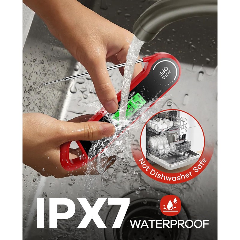 SILVLF Meat Thermometer Digital, Instant Read Thermometer with Backlight, Calibration